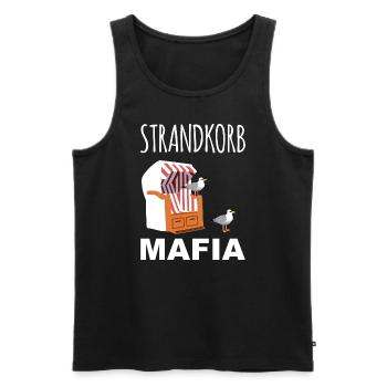 Strandkorb Mafia - Männer Premium Bio Tank Top - Schwarz - Vorne - Michal (187cm)