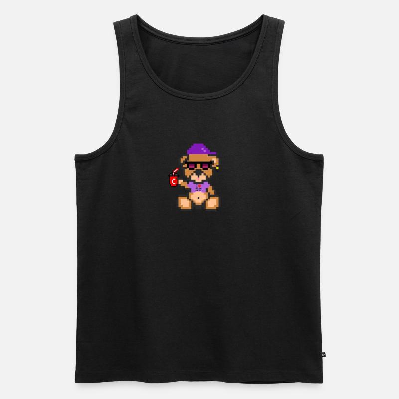 Pixel Bear Cool - Débardeur bio Premium Homme - undefined