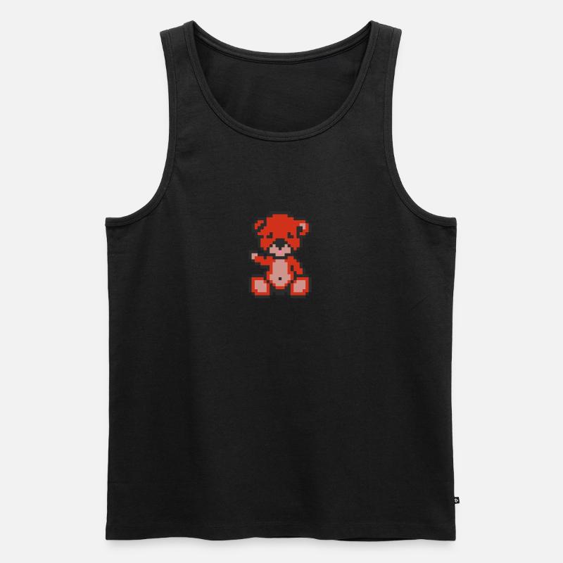 Pixelbär Pfeffer - Männer Premium Bio Tank Top - undefined