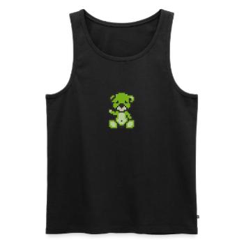 Pixel Bear Landscape - Men's Premium Organic Tank Top - black - Front - AI Model Male 178 light (178cm)