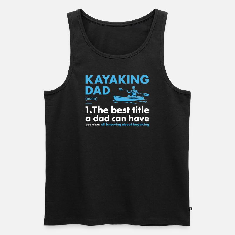 Kayaker Dad Definition Kayaking - Männer Premium Bio Tank Top - Schwarz