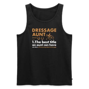 Rider Aunt Definition Dressage - Men's Premium Organic Tank Top - black - Front - Michal (187cm)