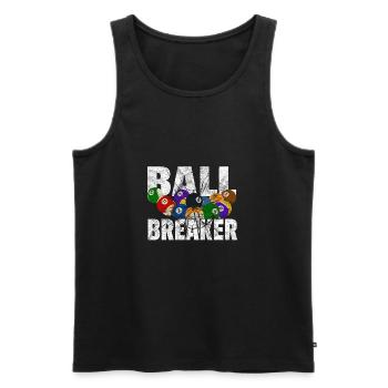 Ball Breaker Billard Billard cadeau - Débardeur bio Premium Homme - noir - Devant - AI Model Male 178 light (178cm)