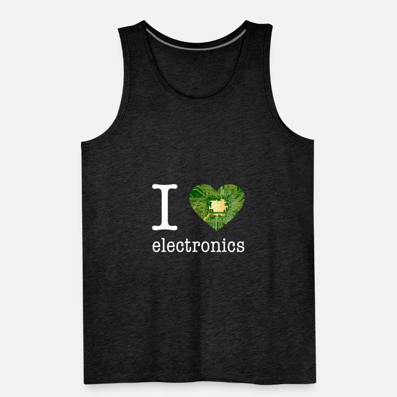 I love Electronics - electronics / gift idea Men's Premium Organic Tank Top
