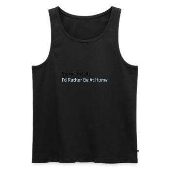 Sorry I'm Late - Débardeur bio Premium Homme - noir - Devant - Michal (187cm)