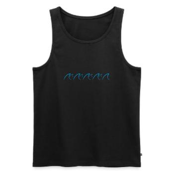 Waves Design - Männer Premium Bio Tank Top - Schwarz - Vorne - AI Model Male 178 light (178cm)