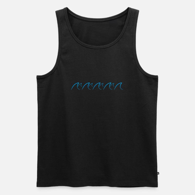 Waves Design - Männer Premium Bio Tank Top - Schwarz