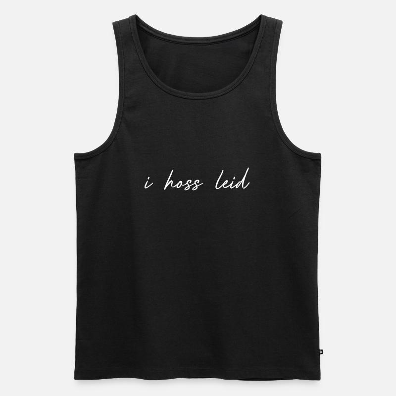i hoss Leid - Männer Premium Bio Tank Top - Schwarz