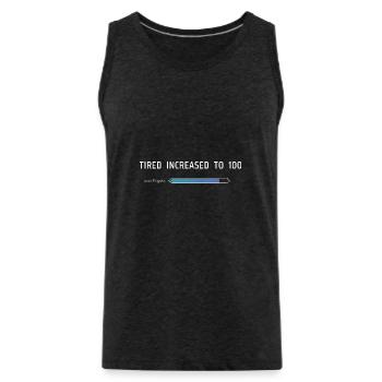 Fatigué augmenté à 100 - Débardeur bio Premium Homme - charbon - Devant - Alexander (188cm)