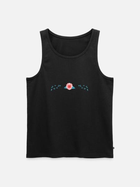 Flower Blume Pflanze - Männer Premium Bio Tank Top - Schwarz