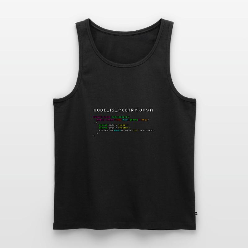 Le code est poetry.java Débardeur bio Premium Homme