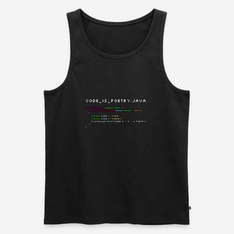 Code ist poetry.java - Männer Premium Bio Tank Top - Schwarz