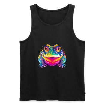 Ästhetischer Frosch Frösche für einen Frosch Fan - Männer Premium Bio Tank Top - Schwarz - Vorne - AI Model Male 178 light (178cm)