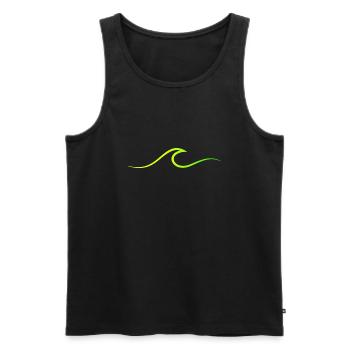 Welle wave Surfen Wasserratte Surfer - Männer Premium Bio Tank Top - Schwarz - Vorne - AI Model Male 178 light (178cm)