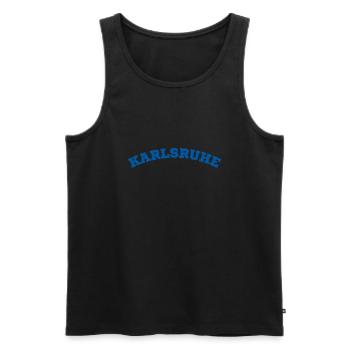 Karlsruhe - Männer Premium Bio Tank Top - Schwarz - Vorne - AI Model Male 178 light (178cm)