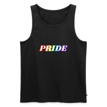 PRIDE Regenbogen LGBTQ schwul - Männer Premium Bio Tank Top - Schwarz - Vorne - AI Model Male 178 light (178cm)