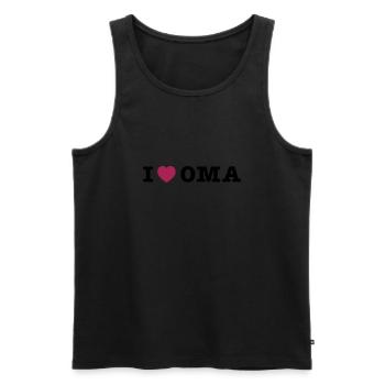 mp_i_love_oma - Débardeur bio Premium Homme - noir - Devant - Michal (187cm)