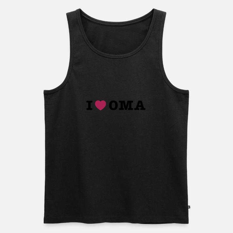 mp_i_love_oma - Männer Premium Bio Tank Top - Schwarz