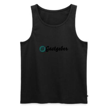 Gastgeber - Männer Premium Bio Tank Top - Schwarz - Vorne - AI Model Male 178 light (178cm)