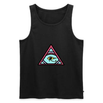 Illuminati Eye of Horus idée cadeau - Débardeur bio Premium Homme - noir - Devant - Michal (187cm)