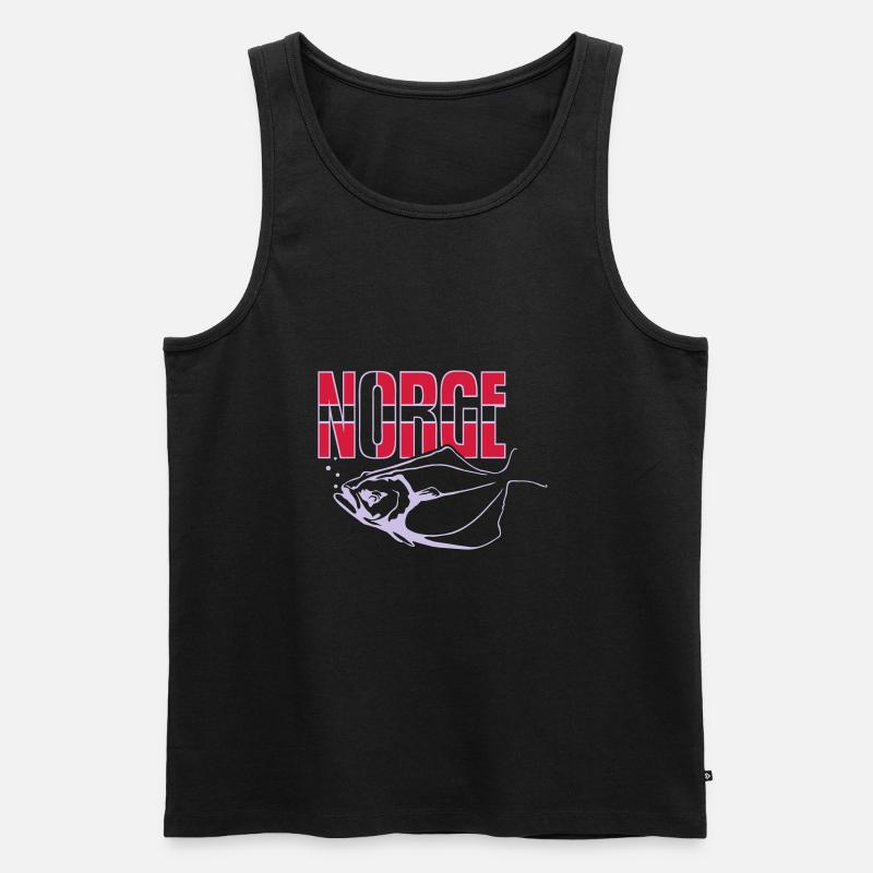 Norge - Männer Premium Bio Tank Top - Schwarz