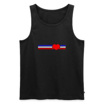 Schleswig-Holstein Herz - Männer Premium Bio Tank Top - Schwarz - Vorne - Michal (187cm)