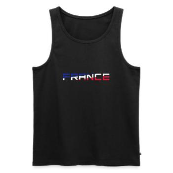 Flag France France Colors Blue White Red FR - Men's Premium Organic Tank Top - black - Front - Michal (187cm)