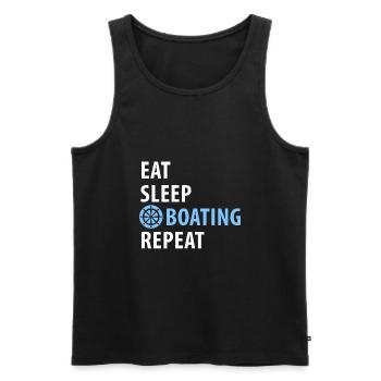 Steering wheel, boating, water sports - Men's Premium Organic Tank Top - black - Front - Michal (187cm)