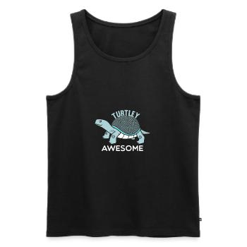 Turtley Impressionnant - Débardeur bio Premium Homme - noir - Devant - Michal (187cm)