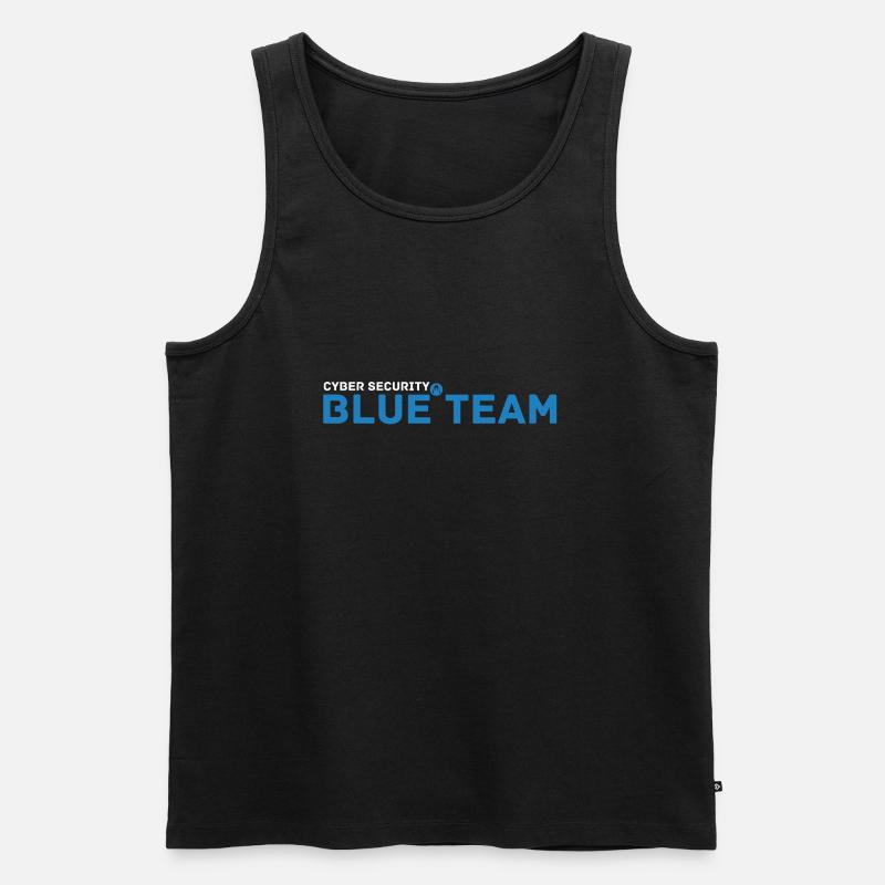 Cyber Security Blue Mannschaft - Männer Premium Bio Tank Top - Schwarz