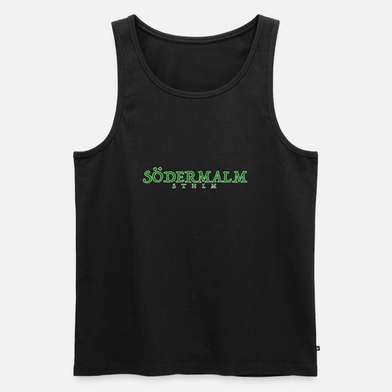 Södermalm STHLM - Männer Premium Bio Tank Top - Schwarz