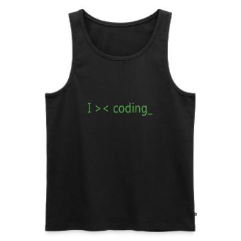 J’adore programmer des programmeurs - Débardeur bio Premium Homme - noir - Devant - AI Model Male 178 light (178cm)