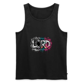 Lord für einen Christen - Männer Premium Bio Tank Top - Schwarz - Vorne - AI Model Male 178 light (178cm)