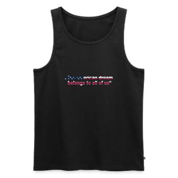 Rêve américain - Kamala Harris - Débardeur bio Premium Homme - noir - Devant - AI Model Male 178 light (178cm)