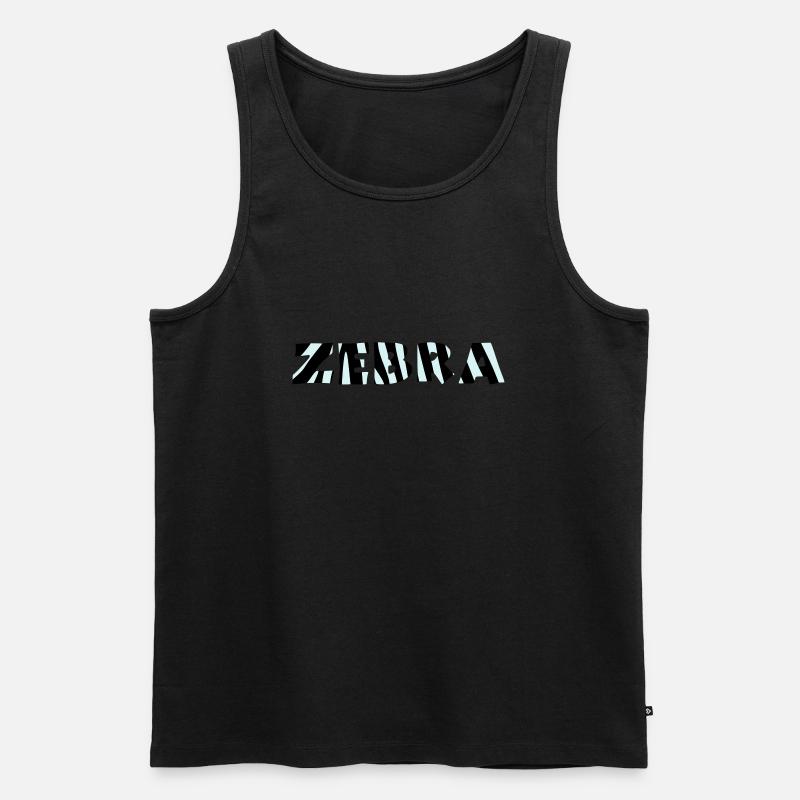 zebra - Männer Premium Bio Tank Top - Schwarz