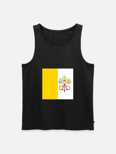 Drapeau de la Cité du Vatican, cadeau d’État papal catholique - Débardeur bio Premium Homme - noir