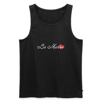 La mariée - Débardeur bio Premium Homme - noir - Devant - AI Model Male 178 light (178cm)