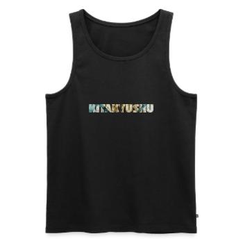 KITAKYUSHU COLORFUL - Men's Premium Organic Tank Top - black - Front - Michal (187cm)