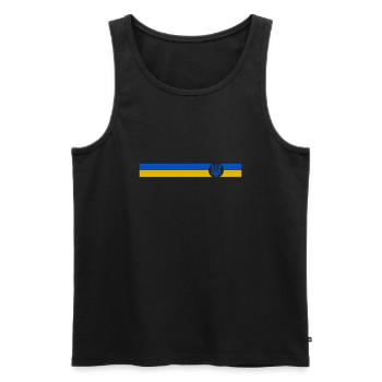 UKRAINE Sportlich - Männer Premium Bio Tank Top - Schwarz - Vorne - AI Model Male 178 light (178cm)