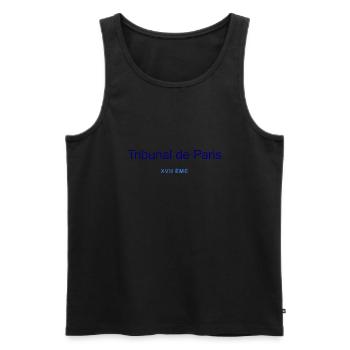 Tribunal de Paris - XVII ème - Débardeur bio Premium Homme - noir - Devant - Michal (187cm)