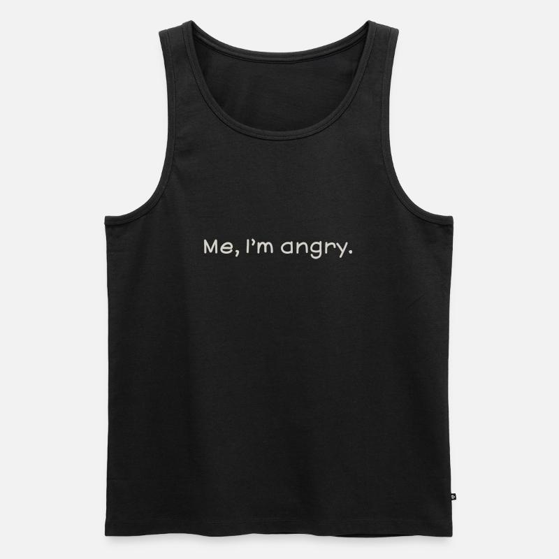 Angry - Männer Premium Bio Tank Top - Schwarz