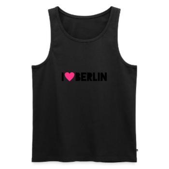 I Love Berlin - Männer Premium Bio Tank Top - Schwarz - Vorne - AI Model Male 178 light (178cm)