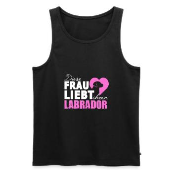 Hund Hunde Labrador Frau Liebe Haustier Geschenk - Männer Premium Bio Tank Top - Schwarz - Vorne - AI Model Male 178 light (178cm)