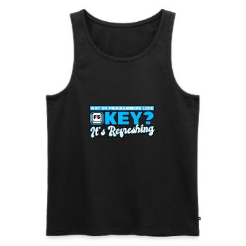 Programming Why Do Programmers Love The F5 Key - Men's Premium Organic Tank Top - black - Front - Michal (187cm)