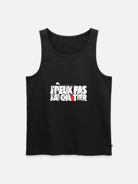 J'peux pas J'ai Chantier - Débardeur bio Premium Homme - noir