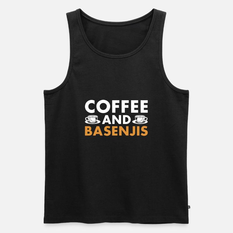 Café Chien Et Basenji - Débardeur bio Premium Homme - noir