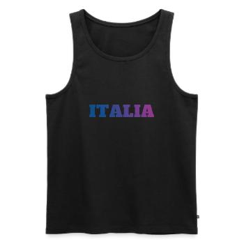 Italia - Débardeur bio Premium Homme - noir - Devant - AI Model Male 178 light (178cm)