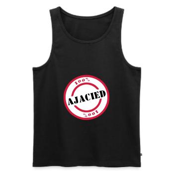 Ajaciet - Männer Premium Bio Tank Top - Schwarz - Vorne - Michal (187cm)