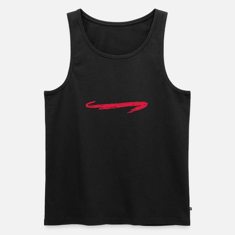 Pinselstrich Graffity - unterstreichen - Männer Premium Bio Tank Top - Schwarz