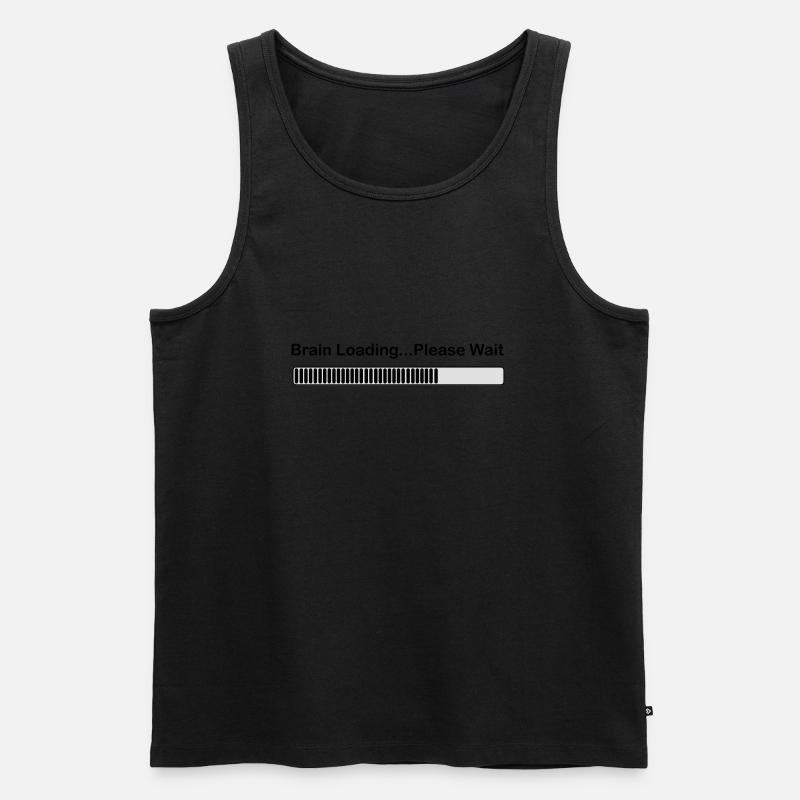brainloading - Männer Premium Bio Tank Top - Schwarz